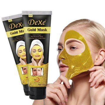 Золота маска, що омолоджує для обличчя Dexe 24k Gold Mask 120g маска від зморшок (509) 07k02p049 фото