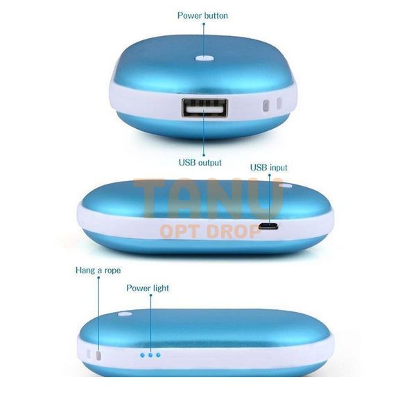 Грілка-повербанк для рук Pebble Hand Warmer PowerBank 5000 mAh синій 11k12p042 фото