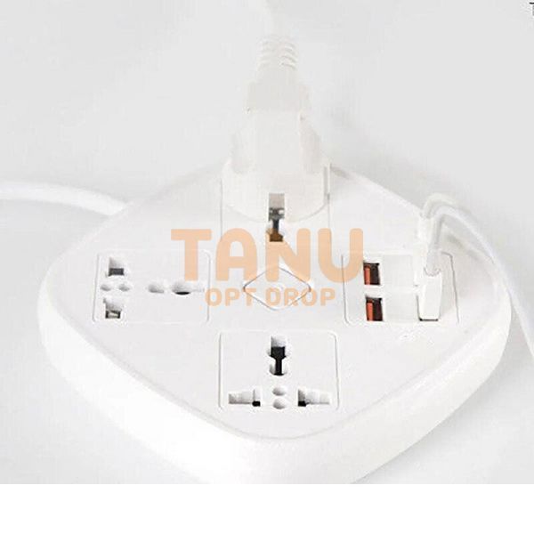 Подовжувач 3 SOCKET/4 USB SQUARE модель BKL-05 Білий 11k06p046 фото