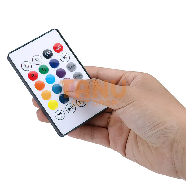 Світлодіодна музична Bluetooth LED лампа-колонка у патрон у формі вентилятора з трьома лопатями (259) 01k09p276 фото