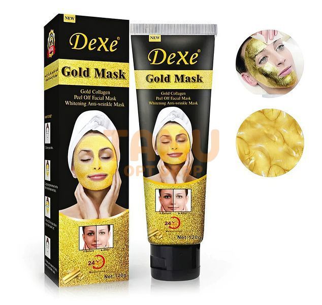 Золотая омолаживающая маска для лица Dexe 24k Gold Mask 120g маска от морщин (509) 07k02p049 фото