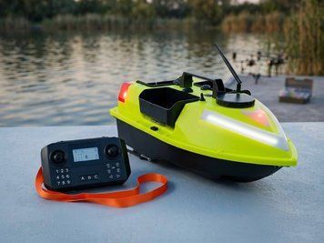Кораблик на радиоуправлении для завоза прикормки и снастей 12000 mAh 12V ZV6 GPS Желтый /КР 02k04p611 фото