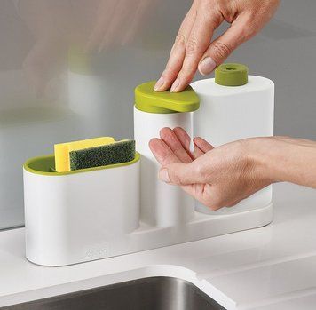 Дозатор для рідкого мила органайзер 3 в 1 Joseph Joseph Sink Tidy Sey 10k10p010 фото