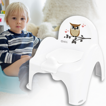 Горщик-стільчик &laquo;Plus baby&raquo; Маленька сова PB-SOWA-007-103, з підлокітниками, Tega Baby, білий (SB) 03k20p041 фото
