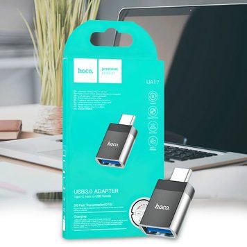 Адаптер Hoco UA17 Type-C male to USB female USB3.0 (206) 11k06p364 фото