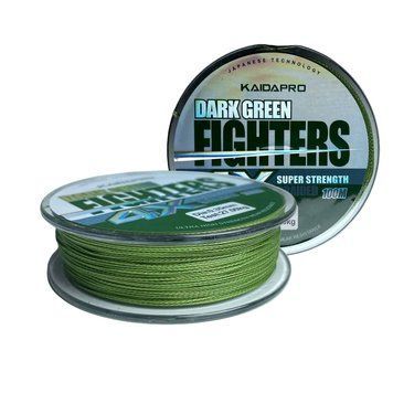 Плетена волосінь Kaidapro Fighters 4X 100м, 26.52 кг, 0,33 мм Dark green 02k04p174v2 фото