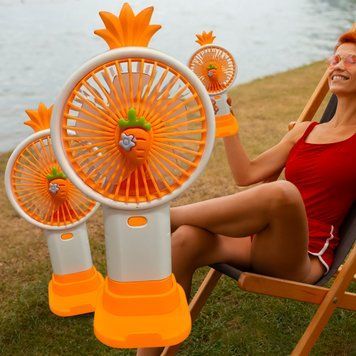 Портативний ручний-настільний вентилятор miniFan 99006-3 (USB-A - DC) Помаранчевий (YAB) 01k07p150v3 фото