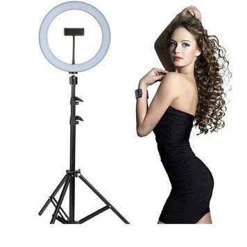 Кольцевая светодиодная лампа RING LIGHT ZB-R14 35 см + Штатив в подарок 11k11p014 фото