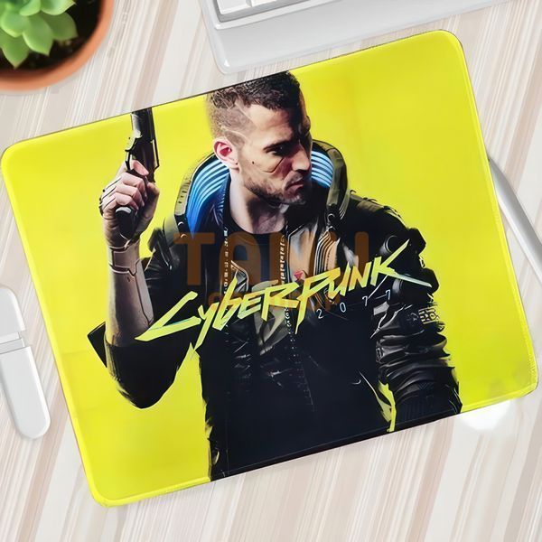 Игровой геймерский тканевый коврик для мышки с боковой прошивкой CyberPunk 320-1 24.5*32*0.3см (206) 11k10p050v1 фото