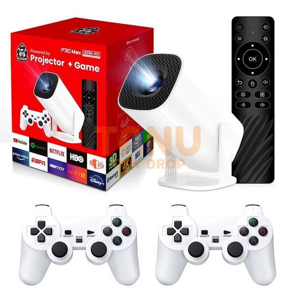 Игровой мульти-проектор P30 MAX с джойстиками + пульт управления Белый (205) 11k10p076v1 фото