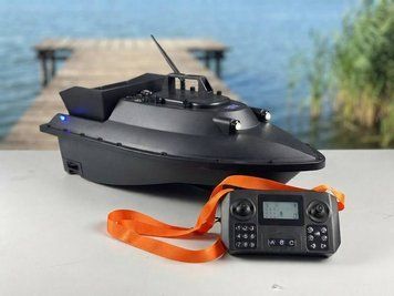 Кораблик на радиоуправлении для завоза прикормки и снастей 18000 mAh 12VGPS Черный/КР 02k04p612 фото