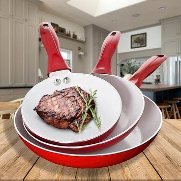 Комплект сковорідок з антипригарним покриттям Migas Ceramic Pan, 3 шт (518) 10k09p217 фото