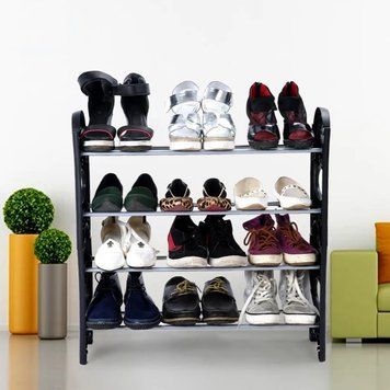 Полка-органайзер для обуви Stackable Shoe Rack на 12 пар 01k04p028 фото