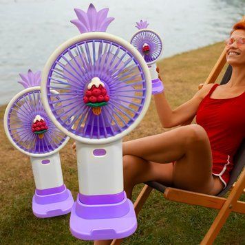 Портативний ручний-настільний вентилятор miniFan 99006-3 (USB-A - DC) Фіолетовий (YAB) 01k07p150v4 фото