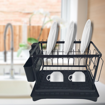 Сушилка для посуды Escurridor двухуровневая Black (509) 10k10p430 фото