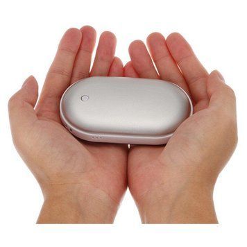 УМБ Грелка-повербанк для рук Pebble Hand Warmer PowerBank 5000 mAh серебряный 11k12p042v1 фото