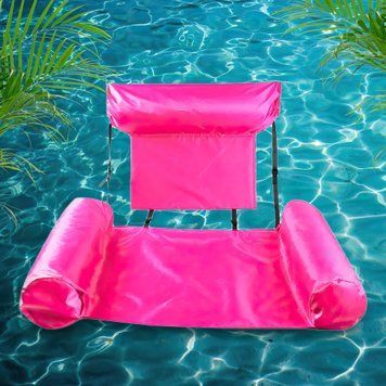 Надувне складне крісло матрац Inflatable Floating Bed Рожевий 02k01p059v5 фото