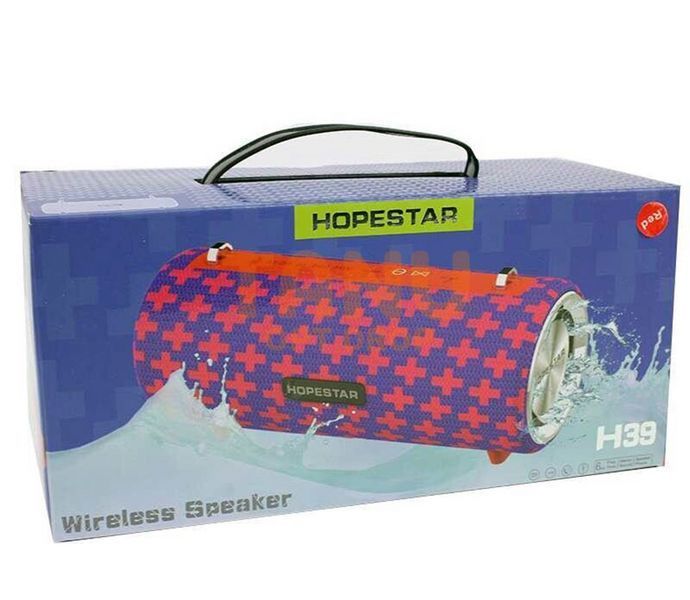 Портативная Bluetooth колонка Hopestar H39 с влагозащитой Синяя с красным 11k03p049v3 фото