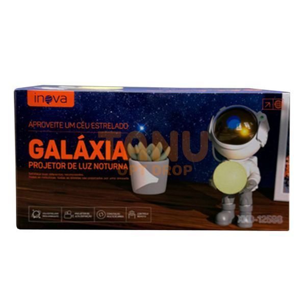 Настільний нічник-проектор зоряне небо з пультом управління GALAXIA "Космонавт" (206) 01k09p396 фото