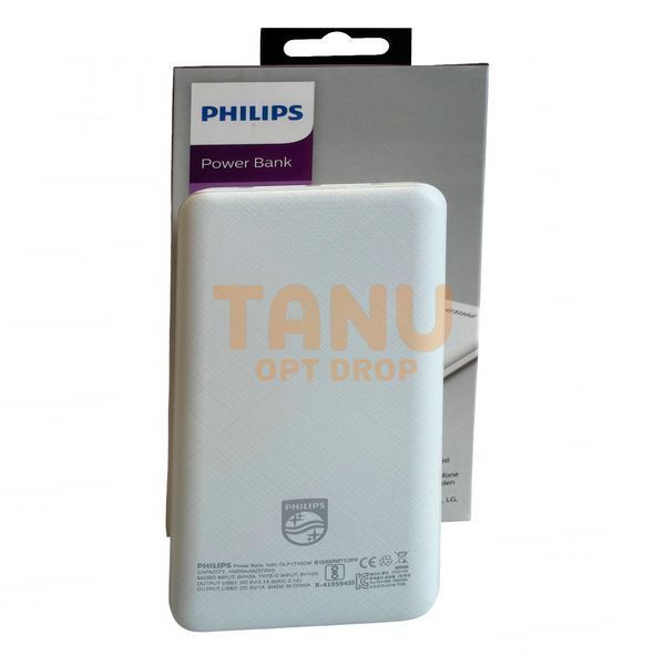 Портативное зарядное устройство повербанк Philips Power Bank 10000mAh Ultra Compact 11k12p288 фото