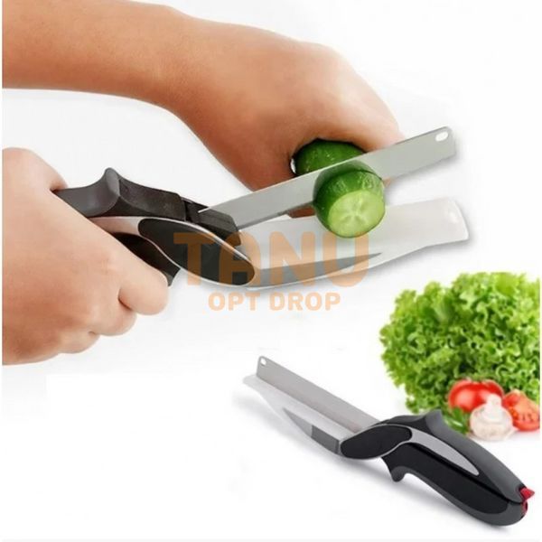 Універсальний кухонний ніж-ножиці Clever Cutter 2в1, для нарізки овочів (237) 10k03p080 фото
