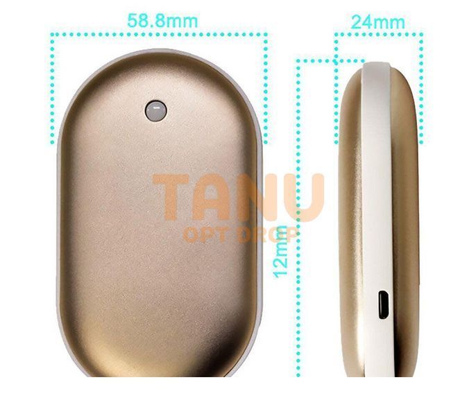 УМБ Грелка-повербанк для рук Pebble Hand Warmer PowerBank 5000 mAh золотой 11k12p042v2 фото