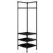 Стойка-стеллаж Corner rack с перекладиной для вешалок, YH6606-2122F3 угловая напольная вешалка, 180 х 45 х 45 см, Черный 01k04p094v1 фото 2