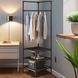 Стойка-стеллаж Corner rack с перекладиной для вешалок, YH6606-2122F3 угловая напольная вешалка, 180 х 45 х 45 см, Черный 01k04p094v1 фото 1