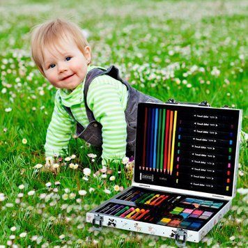 Большой детский набор для рисования в чемодане 64 предмета Inspire children "Единорожки" 03k12p043v1 фото