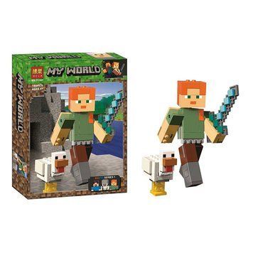 Конструктор Bela My World Minecraft 160 деталей "Алекс з курчам" 03k03p074 фото