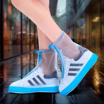 Многоразовые бахилы-чехлы на обувь от дождя и грязи Waterproof Shoe Covers S (35-36) Голубой (205) 01k06p037v4 фото