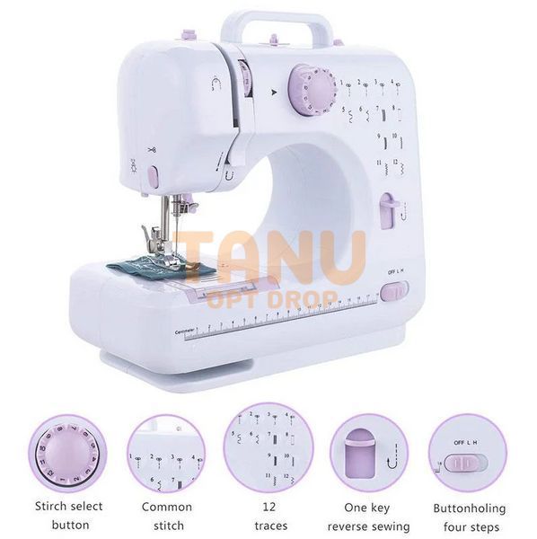 Міні швейна машинка Sewing Machine 505 Багатофункціональна швейна машинка (218) 03k12p121 фото