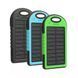 Портативний зарядний Power Bank Solar 35000 mAh на сонячній батареї з ліхтариком, Зелений, Блакитний, Чорний 11k12p089 фото 2