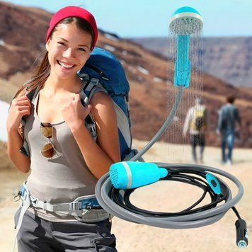 Душ переносний похідний, портативний, кемпінговий з помпою PORTABLE SHOWER+ 12V DK-02/259 02k03p205 фото