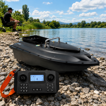Кораблик на радиоуправлении для завоза прикормки и снастей 12000 mAh 12V A18 GPS Черный /КР 02k04p613 фото