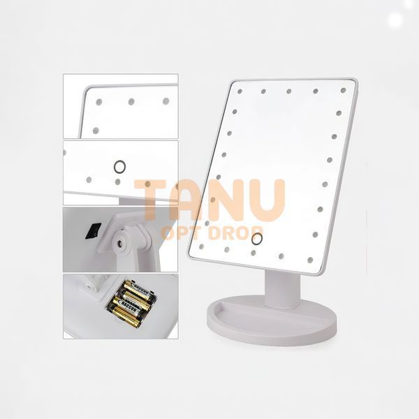 Зеркало косметическое настольное Mirror c LED подсветкой 16 диодов 07k04p033v3 фото