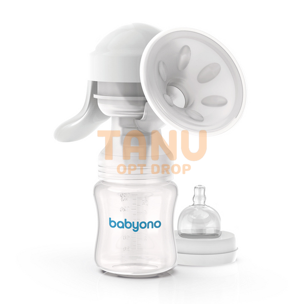 Ручний молоковідсмоктувач BabyOno ANATOMY 301, пляшка 150 мл, силіконова накладка (SB) 03k17p222 фото