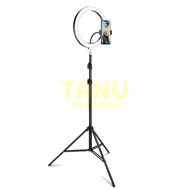 Кільцева LED лампа для професійного світла з тримачем для телефону та штативом у комплекті 30 см 11k11p048v2 фото