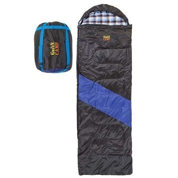 Спальник GreenCamp 450гр / м2, чорно / блакитний, підкладка Barberi, 230 х 80 см.GC-312-6 (S\H#5) 02k01p133 фото