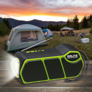 Портативная универсальная солнечная система GD-LITE-11, фонарь+ FM радио+ Bluetooth+повербанк Зеленый 11k12p034 фото