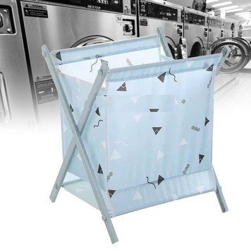Кошик для білизни доладна laundry storage basket синя (212) 01k04p043v1 фото