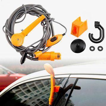 Душ переносний похідний, портативний, кемпінговий з помпою Avtomobile SHOVER SET 12V DK-01/259 02k03p206 фото