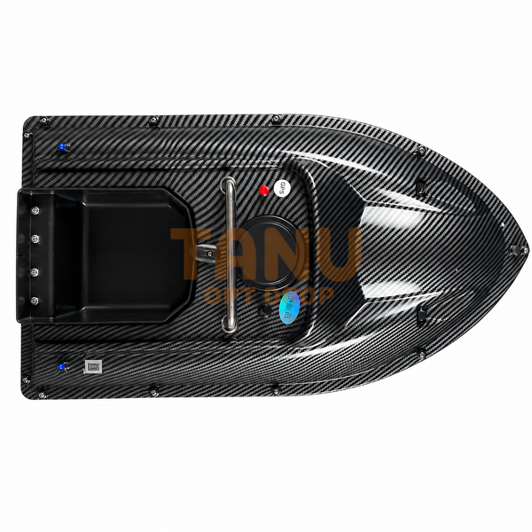 Кораблик на радиоуправлении для завоза прикормки и снастей 12000 mAh 12V C18 GPS Черный карбон /КР 02k04p614 фото