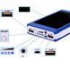 УМБ Power bank ViaKing 5000 mAh сонячна панель та LED-ліхтар Синій (H-1) 11k12p004v4 фото 2