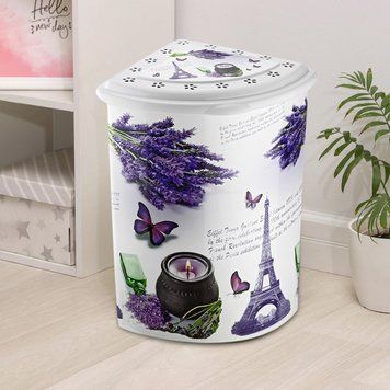 Кошик для зберігання білизни Elif Plastik кутовий з кришкою 48 л (DRK) 01k02p157 фото