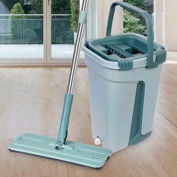 Швабра ледарка Scratch Cleaning Mop, з відром 10л, для миття підлог Морський колір 01k02p226v1 фото