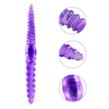 Двосторонній спіральний фалоімітатор (Double Ended Dildo).   Фіолетовий №:113 /X26 18k07p003v2 фото