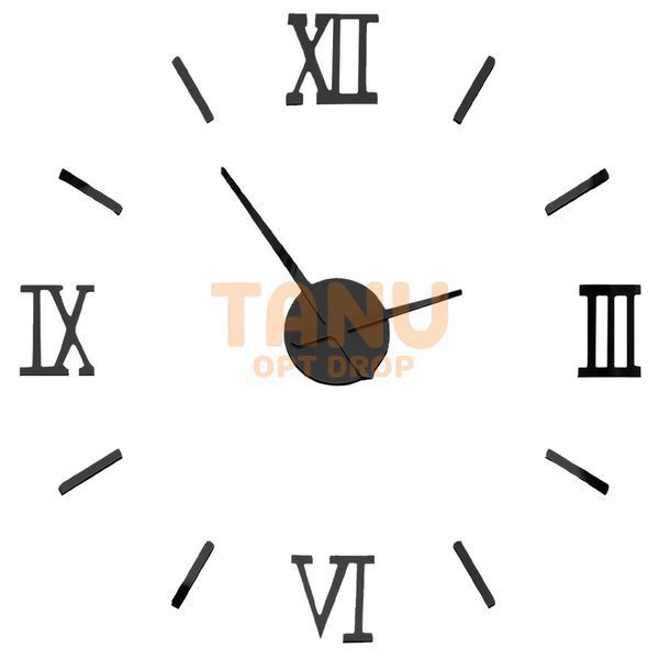 Настінні самоклеючі кварцові 3д годинник DIY Clock ZH173720 Чорні (В) 01k10p027v2 фото
