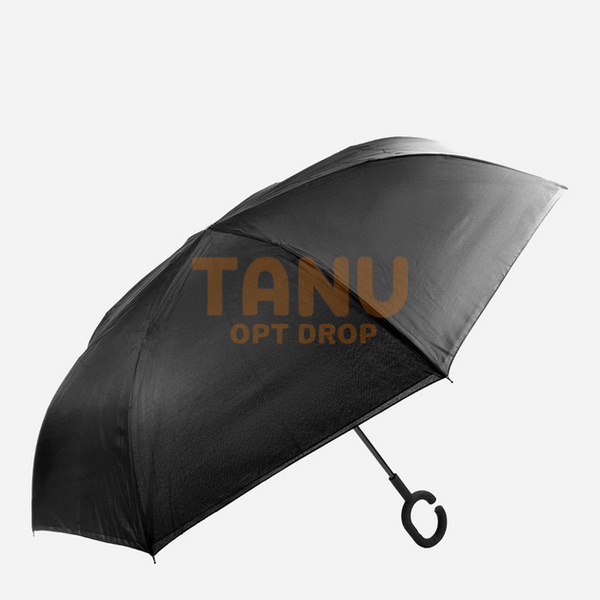 Вітрозахисна парасолька Up-Brella антизонт, Парасолька зворотного складання Чорний оливковий 02k01p138v1 фото