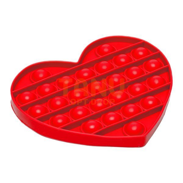 Игрушка антистес поп ит в виде сердца Красный (В) 03k05p403v3 фото